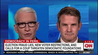 Rep Kinzinger Joins Anderson Cooper On CNN To Discuss General Flynns Call For A US Coup [upl. by Aidekal]