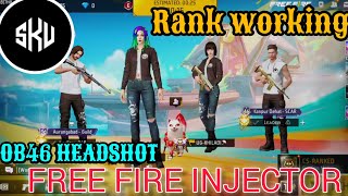 Free Fire OB46 INJECTOR  Headshot Hack  Location Hack  Magic Bullet  Rank Working injector [upl. by Atsahs]