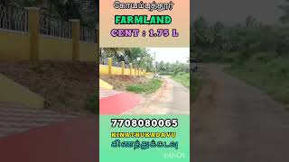 Farm Land for sale in coimbatore kinathukadavu pollachi road lowbudget On Road based [upl. by Elkraps]