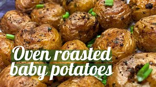 Oven roasted baby potatoes  Roasted potatoes in Tamil  Vegan recipe [upl. by Sidhu64]