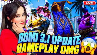 BGMI 31 NEW UPDATE 🤗 TEAMCODE AND CUSTOM  BGMI LIVE WITH FACECAM bgmilive girlgamer pubg [upl. by Jari]