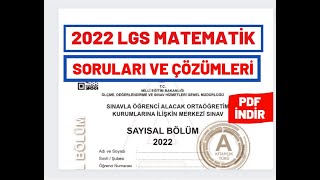 2022 LGS Matematik Soruları Ve Açıklamalı Çözümleri [upl. by Aihsitan721]