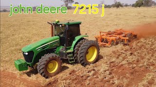 trator john deere 7215 j arando terra na grade aradora civemassa pesada 20x34 [upl. by Geraldine]