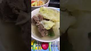 Beef bones soup with vegetables [upl. by Enilrek]