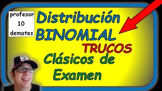 Distribución BINOMIAL ejercicios resueltos de examen probabilidad y estadística 2 bachillerato [upl. by Kcirre]