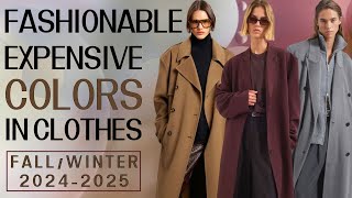 The main expensive beautiful colors and combinations in clothes FallWinter 20242025 [upl. by Onahpets439]