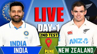 India vs New Zealand 2nd Test Day 2  IND vs NZ Live Score amp Commentary  Live Cricket Match Today [upl. by Anikal136]