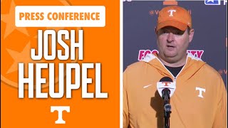 Tennessee football head coach Josh Heupel talks to the media after first practice of fall camp I GBO [upl. by Ttimme197]