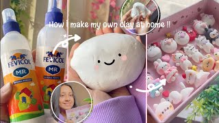 ✨How I make my own diy AIR DRY CLAY at home Basic tutorial  small tips aka cold porcelain clay [upl. by Ylim]