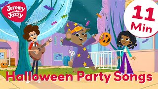 Halloween Party Songs  Kids Songs  Jeremy and Jazzy [upl. by Pelmas54]