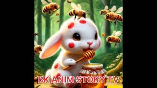 Cute little white rabbit sharing happy time  cute pet debut plan  original animation ai [upl. by Enaid]