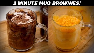 2 Minute Mug Brownies  No Egg Chocolate amp Mango Brownie CookingShooking Microwave Recipe [upl. by Norga254]