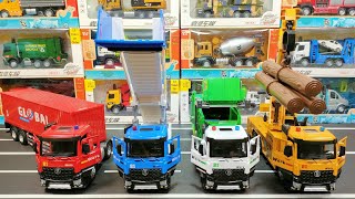 Review Of Diecast Trucks For Container Truck Passenger Stair Truck Garbage Truck Crane Truck [upl. by Perl643]