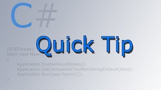 C Quick Tip  Update UI Elements via Separate Thread [upl. by Nnalatsyrc]