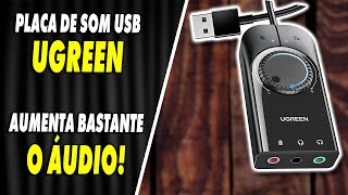 PLACA DE SOM USB UGREEN COM 1 METRO DE CABO E CONTROLADORA│ UNBOXING amp ANÁLISE por Augusto Rock [upl. by Ahteral]