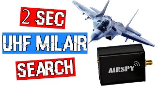 How to use Frequency Scanner to Search UHF MilAir in 23 seconds in SDR using AirSpy R2 [upl. by Eberhart]