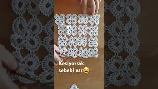 dantel sewing embroidery danteldegerlendirme runner çeyiz shortvideo masaörtüsü diy supla [upl. by Socrates]