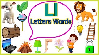 L Letter Words For Kids  Words Start With Letter L  Letter L Words amp Phonic Sound Of Letter L [upl. by Shuma]