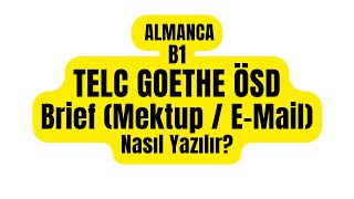 22 TELC  GOETHE  ÖSD Mektup ve Mail yazma almanca goethe telc deutschland deutsch [upl. by Anide454]