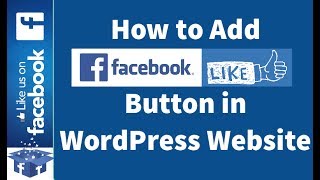 How to Add Facebook Like button to your WordPress Sidebar Add Facebook Page Plugin to WordPress [upl. by Carbrey]