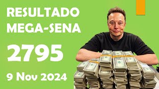 Resultado da Megasena 2795 9 de Nov 2024 megasena loteria [upl. by Acnoib]