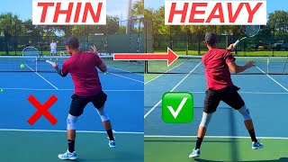 How to Hit a Heavy Topspin Forehand  Tennis Lesson with 45 NTRP Student Alec [upl. by Savage]