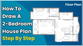 How to Draw a Floor plan  2Bedroom House Plan  Step by Step [upl. by Sisco]