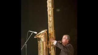 Attilio Berni plays the giant JElle Stainer subcontrabass saxophone [upl. by Ariel]