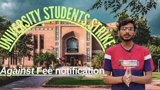 Increase in fee by university  Students strike against university notification [upl. by Annairda]