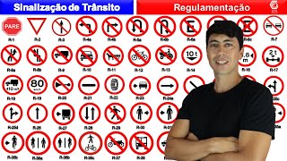 SINALIZAÇÃO DE TRÂNSITO  Significado das placas de Regulamentação  PLACAS DE TRÂNSITO [upl. by Mosnar]