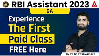 RBI Assistant 2023  Experience The 1st Paid Class FREE Here  GA—By Vaibhav Srivastava [upl. by Mulvihill520]