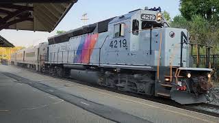 Train 853 Westbound With NJTR 4219  Netcong NJ  October 11 2024 [upl. by Inohs]