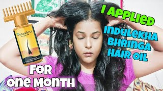 I Applied INDULEKHA BHRINGA HAIR OIL For A Month  Indulekha Hair Oil Result amp Review  Shinny Roops [upl. by Gonnella]