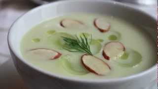 White Gazpacho Recipe  Chilled Summer Vegetable Soup [upl. by Hemetaf]