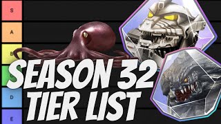 GODZILLA BATTLE LINE SEASON 32 TIER LIST [upl. by Annonyw]