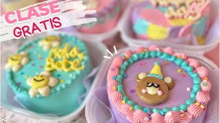 🌈 Clase GRATIS de Decoración de pasteles coreanos 🎂 LUNCHBOX CAKE 🤑 CLASE para HACER PASTELES MINI [upl. by Seel]