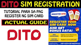 Paano mag register ng DITO sim  Dito Telco Sim Online Registration Actual tutorial  Globe TM TNT [upl. by Atteuqahs]