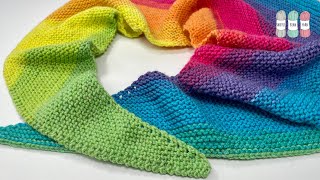 Knit a Super Quick amp Easy Asymmetrical Shawl [upl. by Alin]