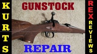 How To Repair Your Damaged Gunstock  Kurts Custom Carving and Checkering  Rex Reviews [upl. by Jelena640]