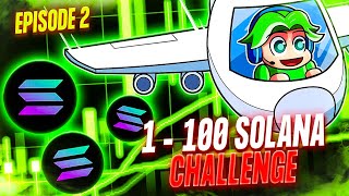 1  100 SOLANA TRADING MEMECOINS CHALLENGE EP2 [upl. by Lole]