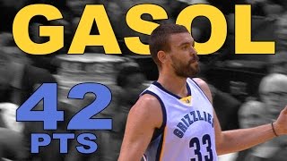 Marc Gasol CAREER HIGH 42 POINTS vs Toronto  012517 [upl. by Tloc]