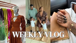 WEEKLY VLOG Updated family portrait New nails  My first ever POP UP [upl. by Guenevere974]