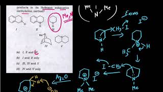 Q81 ‖ Problem based upon Hofmann Exhaustive Methylation Mechanism ‖ PYQ [upl. by Ityak]