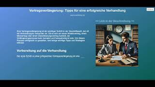 Vertragsverlängerung Tipps für eine erfolgreiche Verhandlung [upl. by Anselmo]