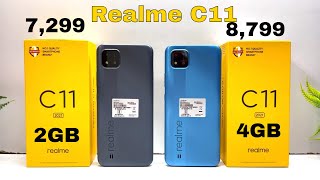 Realme C11 2021 2GB 32GB 🆚 Realme C11 2021 4GB 64GB Unboxing amp Comparison or Price [upl. by Kaule802]