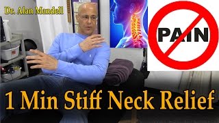 1 Min Stiff Neck Relief Technique  Dr Mandell [upl. by Bruell]