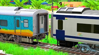 LHB HUMSAFAR COUPLING VANDE BHARAT EXPRESS  BUMPY RAILROAD  RAILWORK  INDIAN TRAIN SIMULATOR 2024 [upl. by Sremlahc]