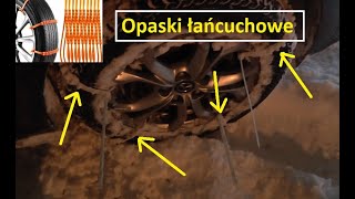 Opaski łańcuchowe na koła  Test  Czy są coś warte  Łańcuchy na oponę  Tire chains [upl. by Aeel]