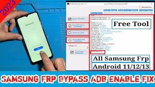 All Samsung Frp Bypass New Tool 2023  Samsung Frp Unlock Android 11 12 13 Fix Adb Enable [upl. by Thorn594]