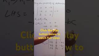 Finding determinant without expanding using properties [upl. by Casia]